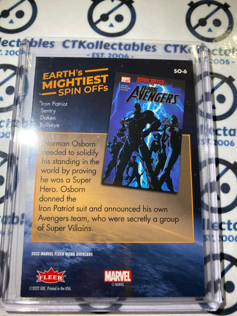 2022 Fleer Ultra Avengers Mightiest Spin off "Dark Avengers" #SO-06