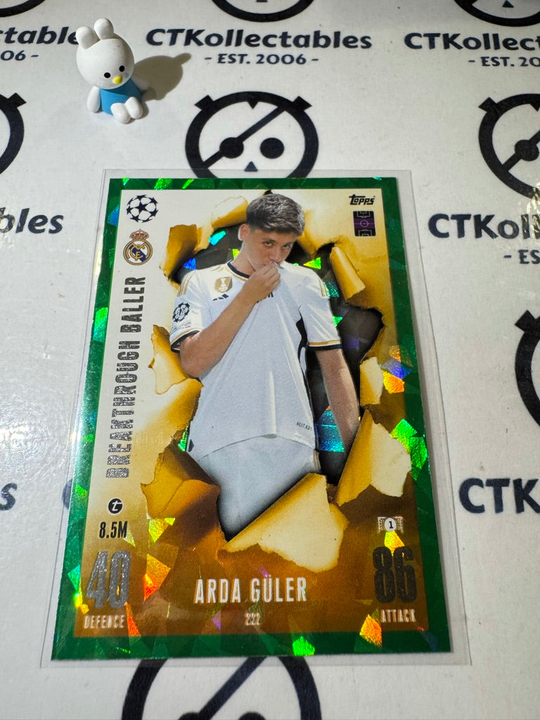 2023-24 TOPPS MATCH ATTAX BREAKTHROUGH BALLER ARDA GULER EMERALD #222