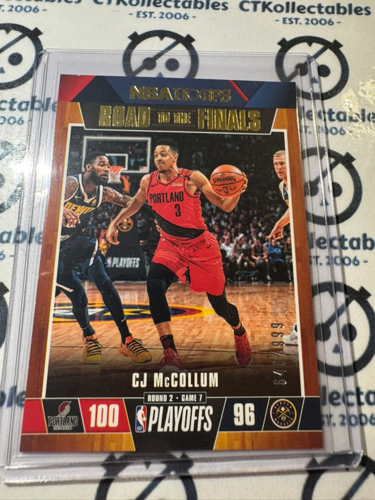 2019-20 NBA Panini Hoops Cj McCollum Road to finals #640/999 Portland