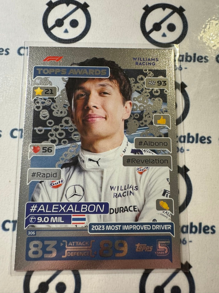 2024 Topps Turbo Attax F1 - Topps Awards Alex Albon Mirror Foil #306