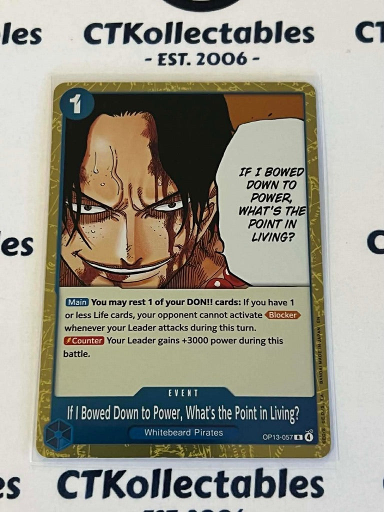 One Piece - Carrying on his will FOIL OP13-057 – Bowed down to power – Rare