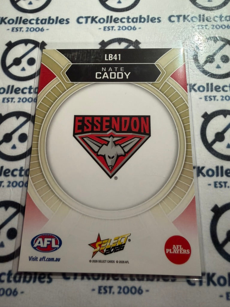 2026 Select AFL Footy Stars Luminous LB41 Nate Caddy Bombers