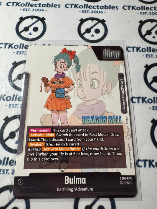 Dragon Ball Fusion World SB01 -045 Bulma Silver Foil L Leader