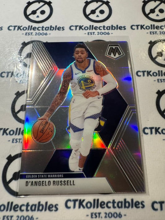 2019-20 NBA Panini Mosaic D'Angelo Russell Silver Prizm RC #90 Warriors