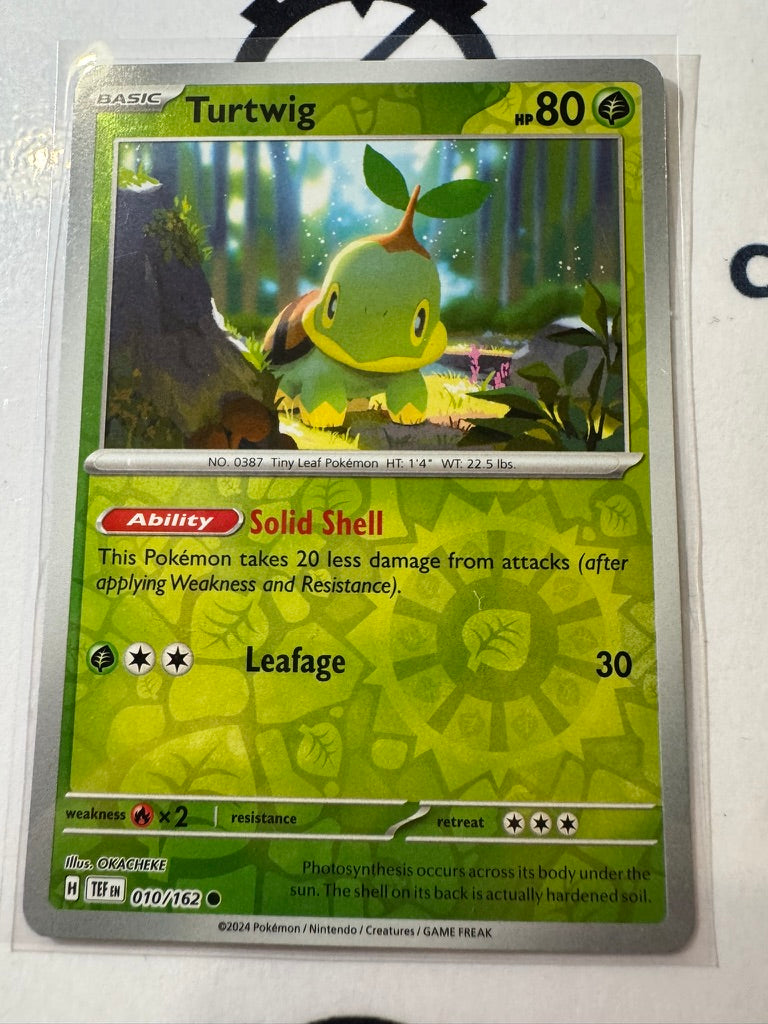 Turtwig Reverse Holo #010/162 Scarlet & Violet Temporal Forces