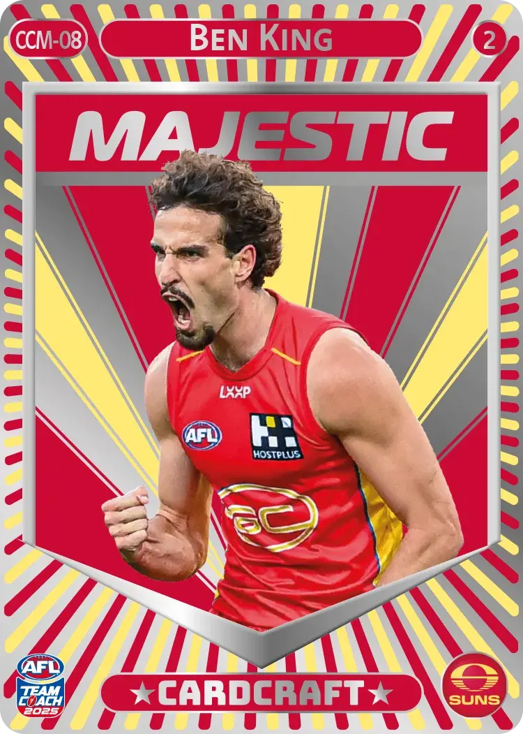 2025 AFL Teamcoach Ben King Majestic Cardcraft #2 CCM-08 Suns