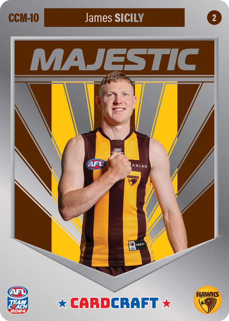 2024 AFL Teamcoach James Sicily Cardcraft Majestic CCM-10 #2 Hawks