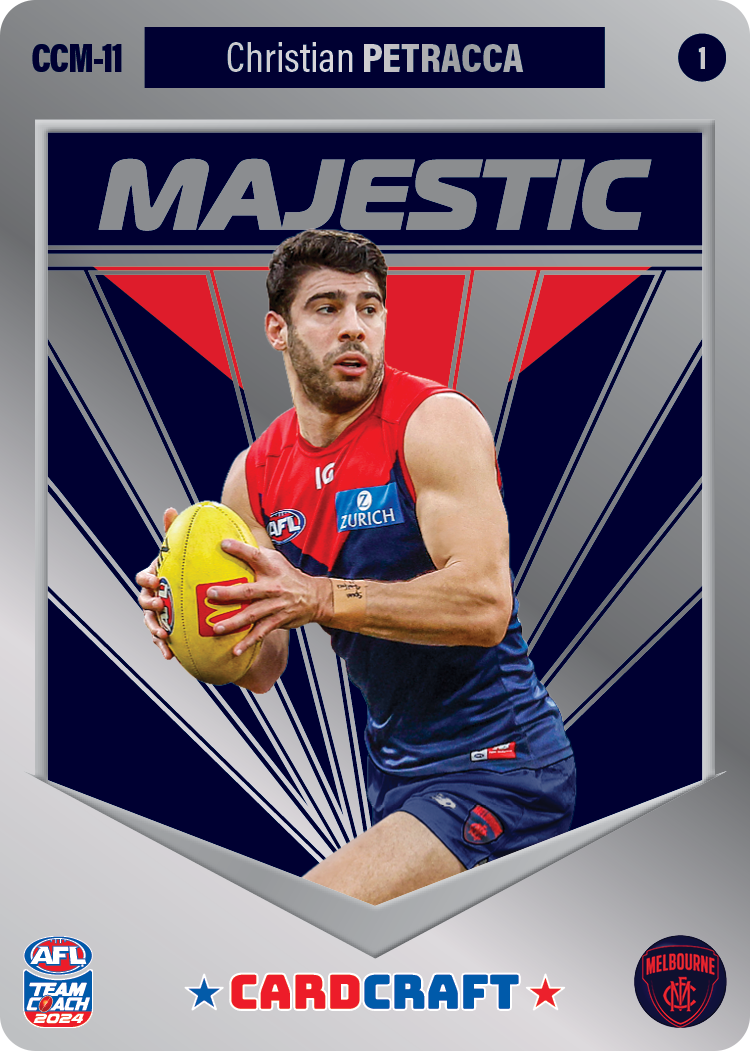 2024 AFL Teamcoach Christian Petracca Cardcraft Majestic CCM-11 #1 Demons