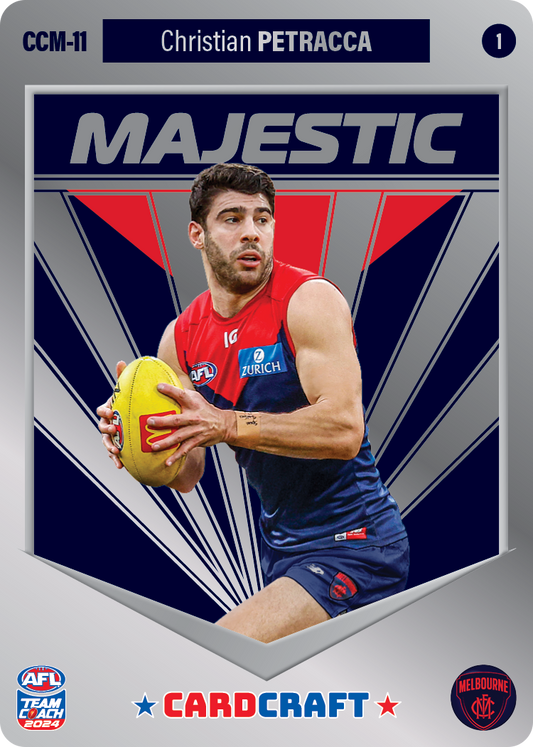 2024 AFL Teamcoach Christian Petracca Cardcraft Majestic CCM-11 #1 Demons