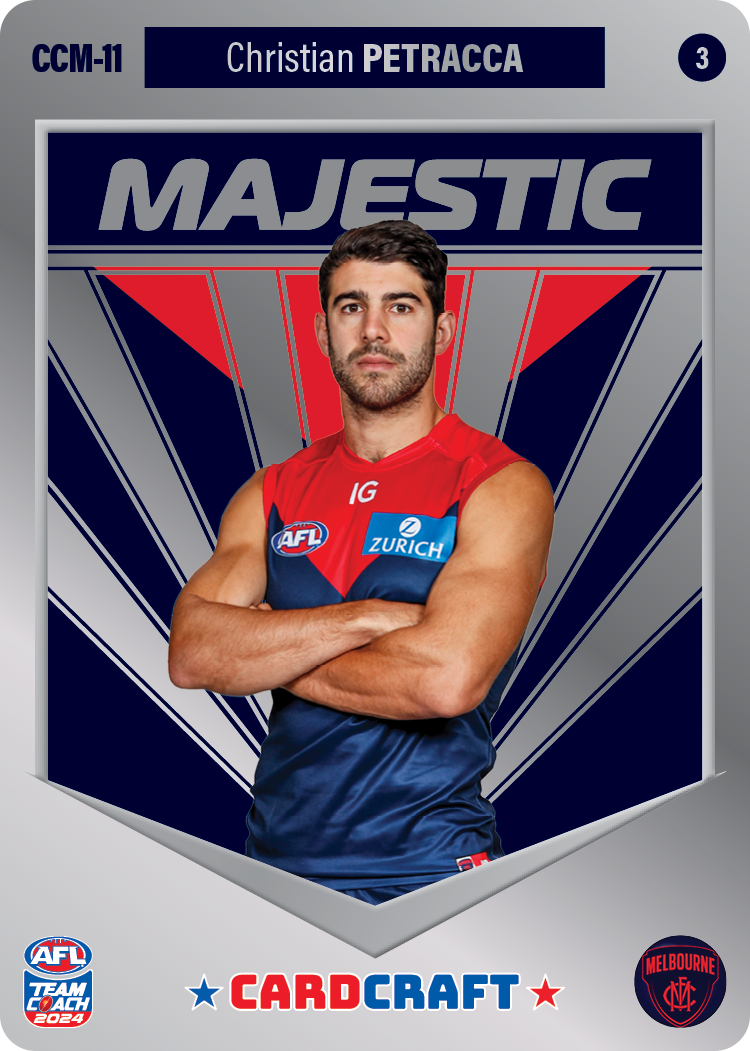 2024 AFL Teamcoach Christian Petracca Cardcraft Majestic CCM-11 #3 Demons