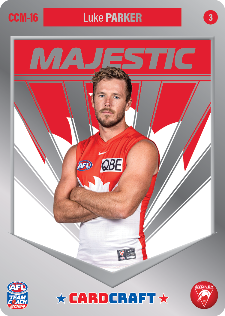 2024 AFL Teamcoach Luke Parker Cardcraft Majestic CCM-16 #3 Swans