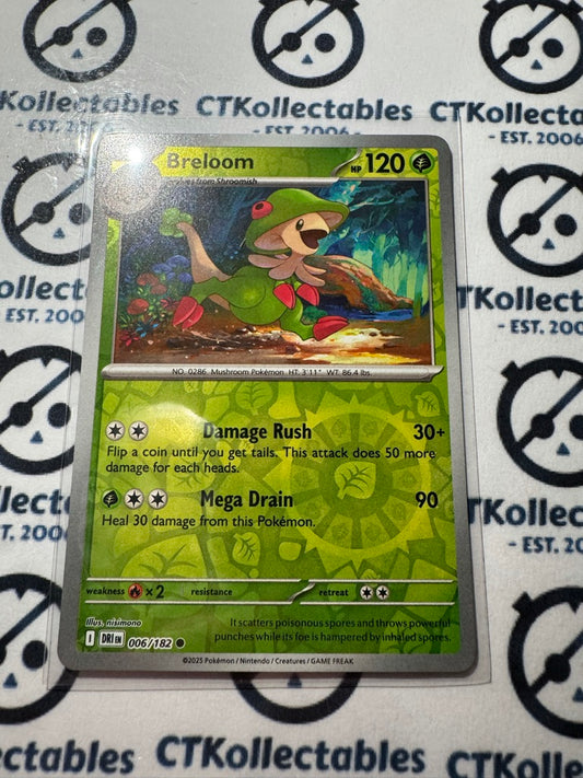 Breloom Scarlet & Violet Destined Rivals #006/182  Reverse Holo