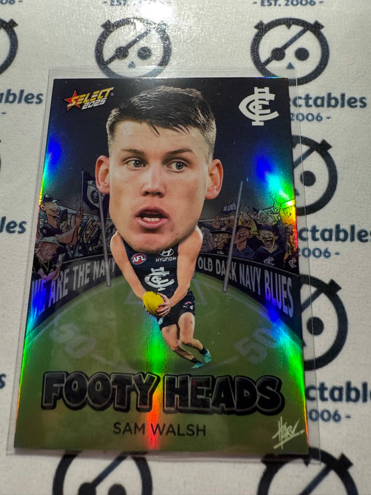2025 AFL Footy Stars Footy Heads Sam Walsh FH17 Blues