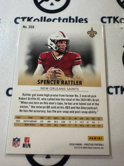 2024 NFL Prestige Rookie Card #359 Spencer Rattler New Orleans Saints