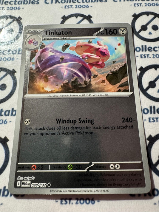 Tinkaton Reverse Holo #098/132 Mega Evolution Pokemon