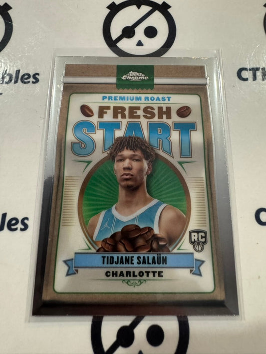 2024/25 Topps NBA Chrome Tidjane Salaun Fresh Start FS-5 Charlotte