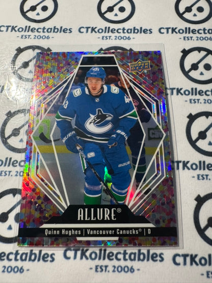 2022-23 Upper Deck NHL Allure Quinn Hughes Glitter Bomb #96 Canucks