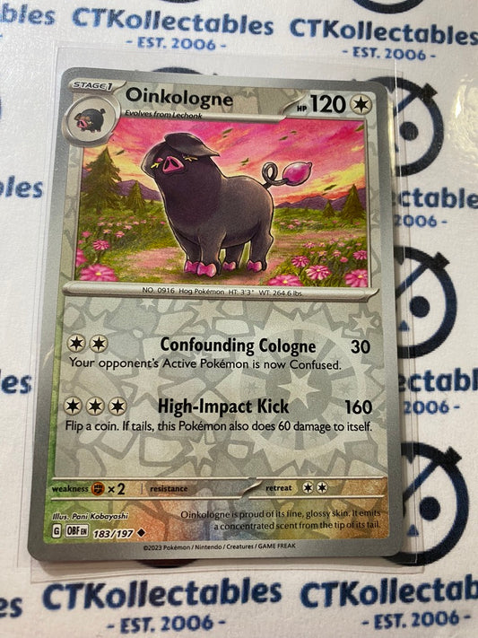 Oinklogne Reverse Holo #183/197 2023 Obsidian Flames Pokemon Card