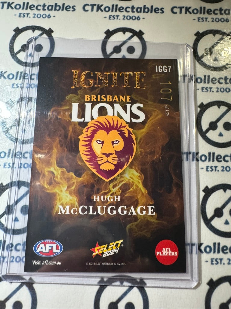 2024 AFL Footy Stars IGNITE Gold Hugh McCluggage #107/125 IGG7 Lions