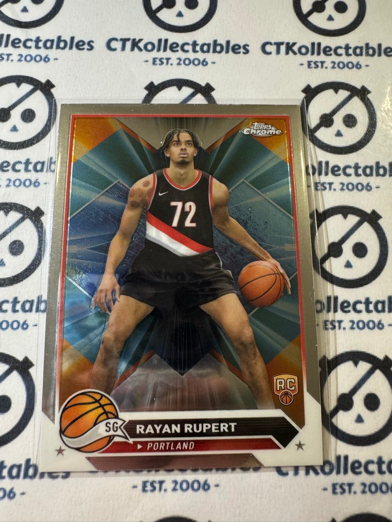 2023/24 Topps NBA Chrome Rayan Rupert rookie card RC #155