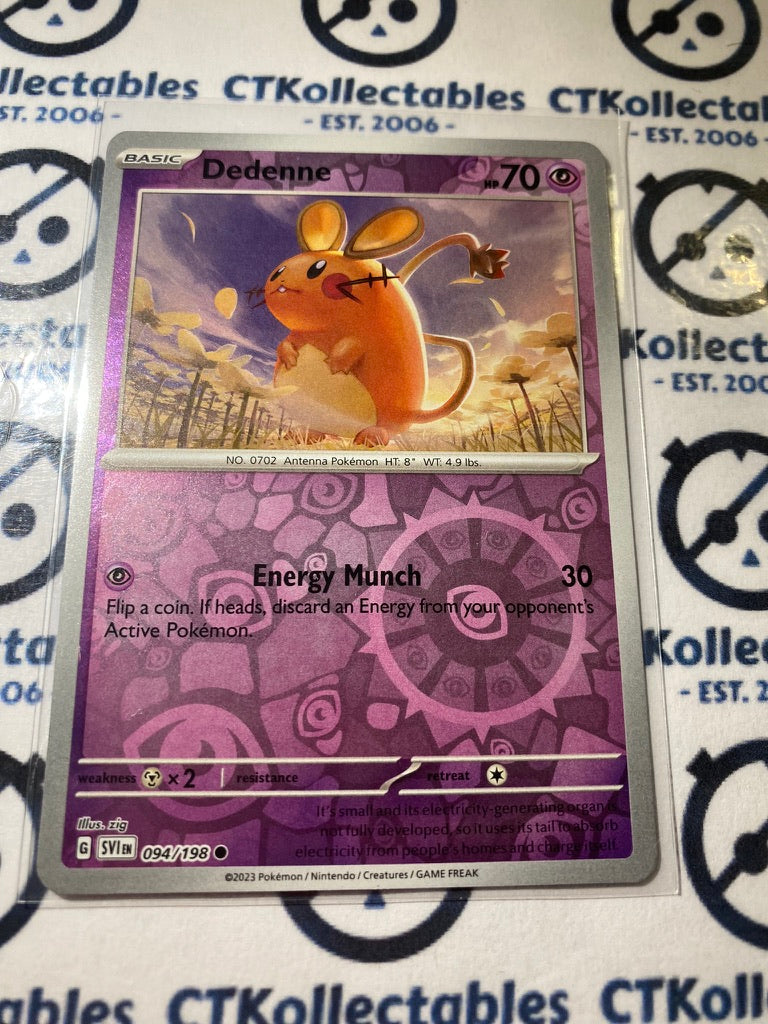 Dedenne Reverse Holo #094/198 2023 Scarlet & Violet Pokémon TCG