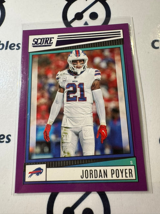 2022 NFL Panini Score Purple #268 Jordan Poyer Bills