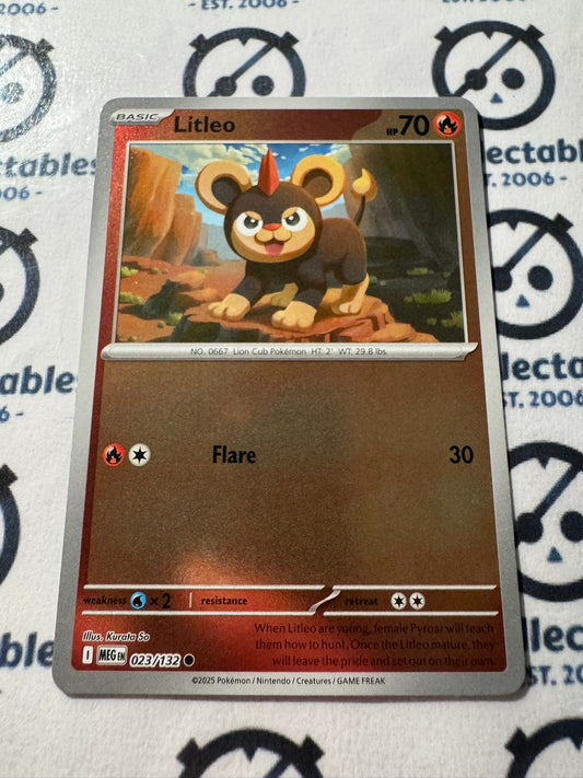 Litleo Reverse Holo #023/132 Mega Evolution Pokemon
