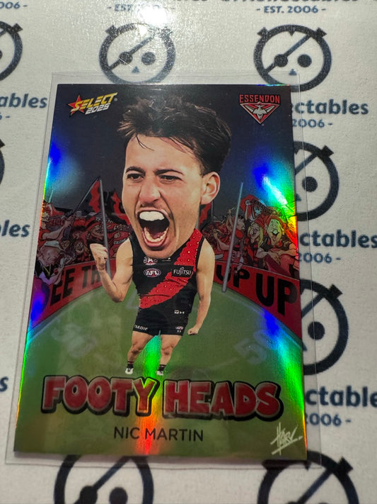 2025 AFL Footy Stars Footy Heads Nic Martin FH28 Bombers
