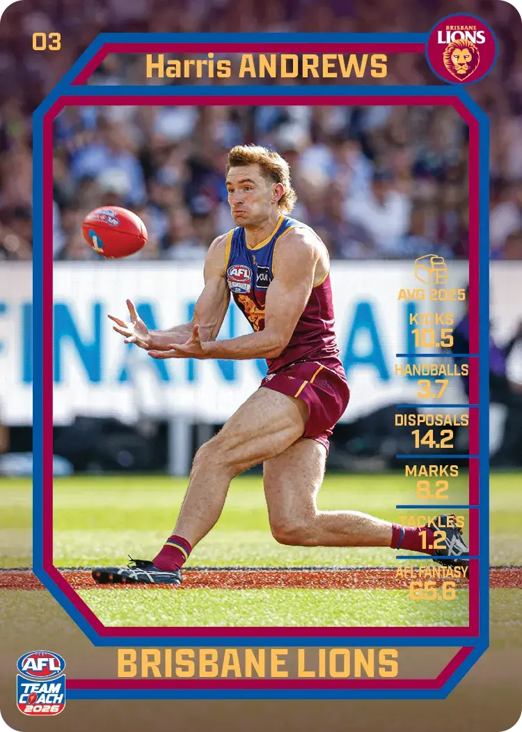 2026 Teamcoach AFL Base #3 Harris Andrews