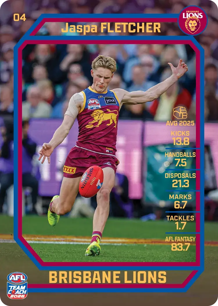 2026 Teamcoach AFL Base #4 Jaspa Fletcher