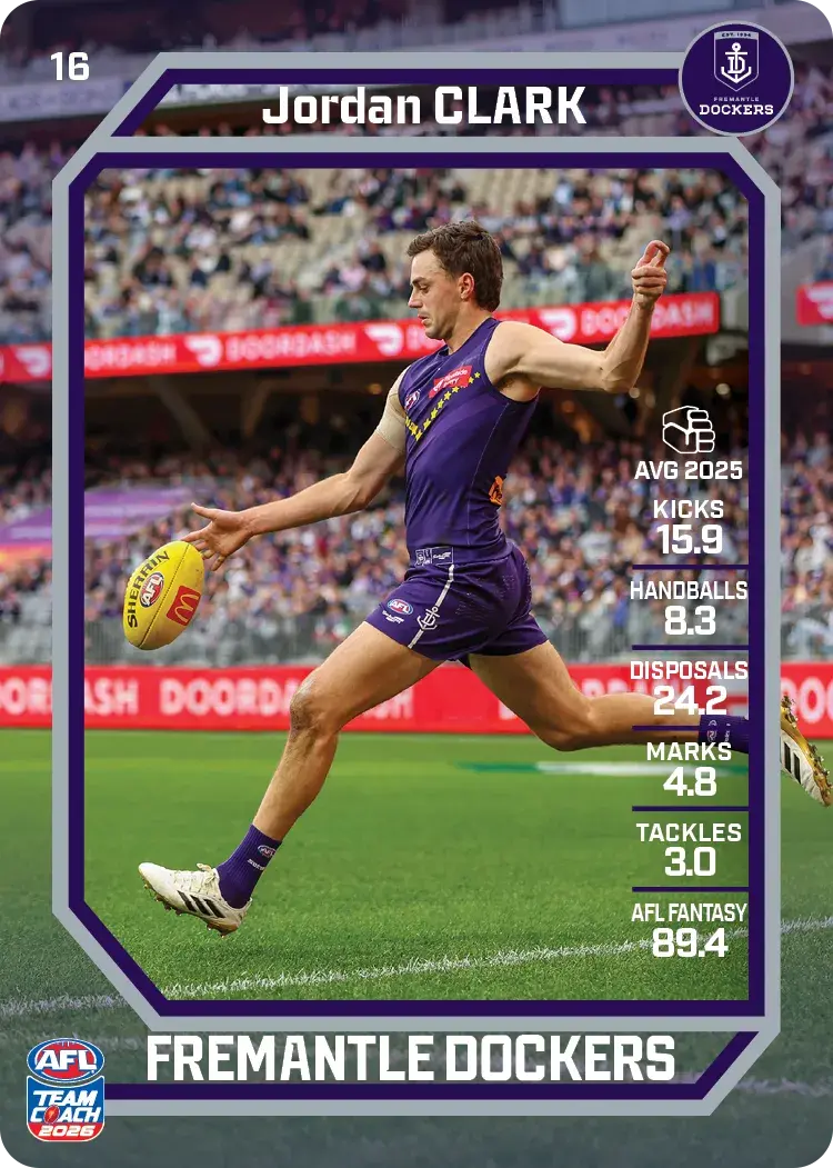 2026 Teamcoach AFL Base #16 Jordan Clark