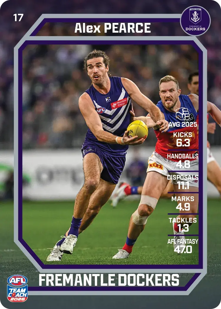 2026 Teamcoach AFL Base #17 Alex Pearce