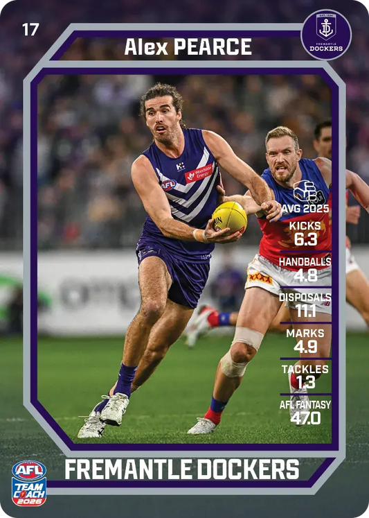 2026 Teamcoach AFL Base #17 Alex Pearce
