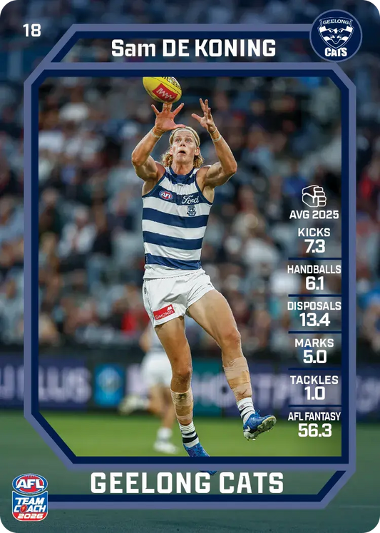 2026 Teamcoach AFL Base #18 Sam De Koning