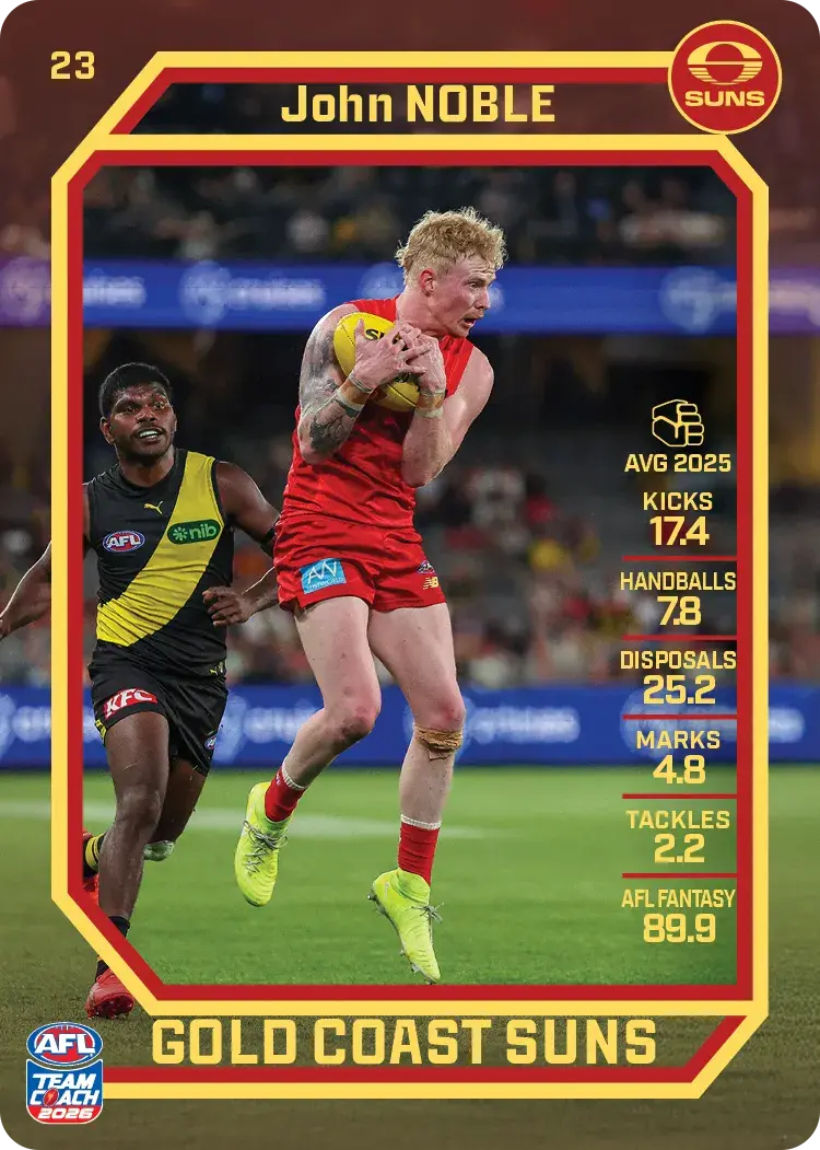 2026 Teamcoach AFL Base #23 John Noble
