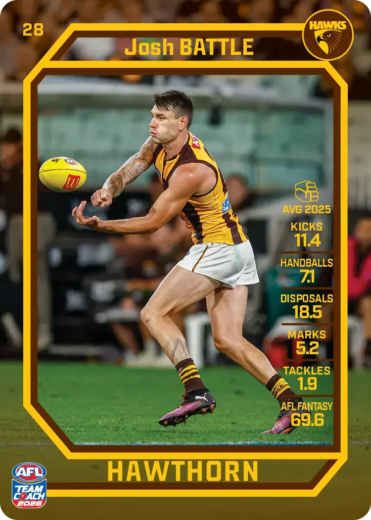 2026 Teamcoach AFL Base #28 Josh Battle