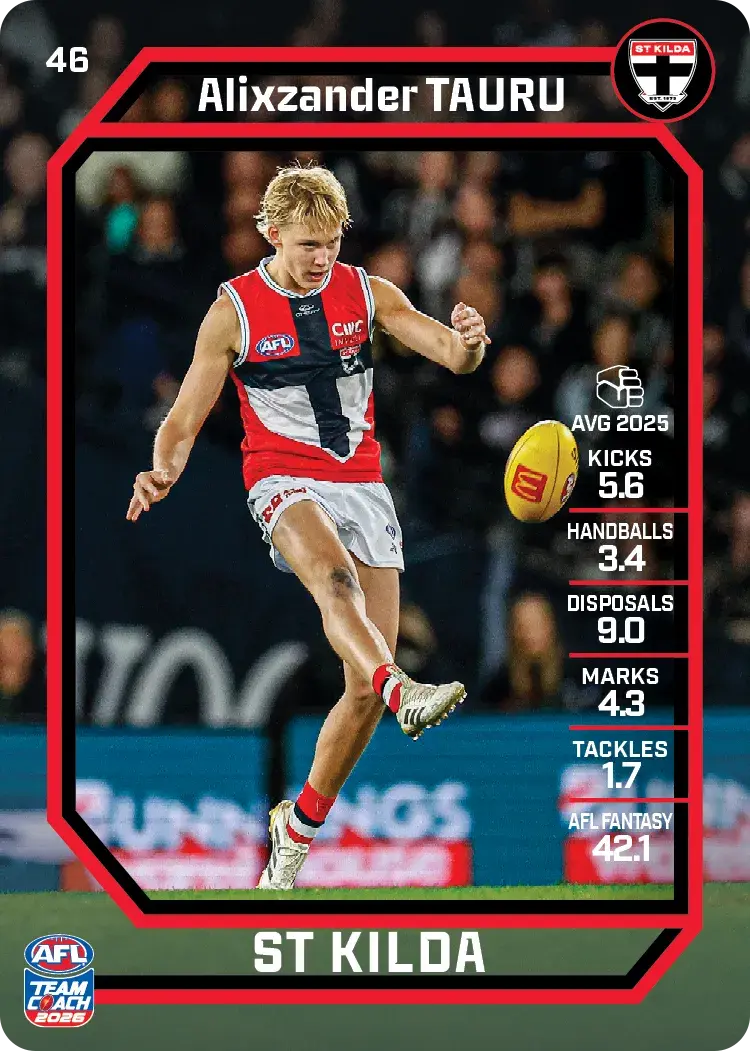 2026 Teamcoach AFL Base #46 Alix Tauru