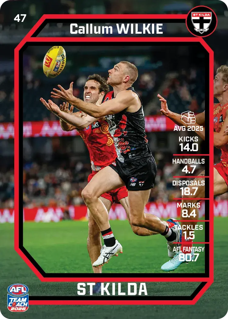2026 Teamcoach AFL Base #47 Callum Wilkie