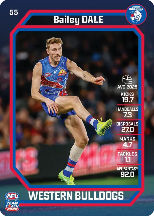 2026 Teamcoach AFL Base #55 Bailey Dale