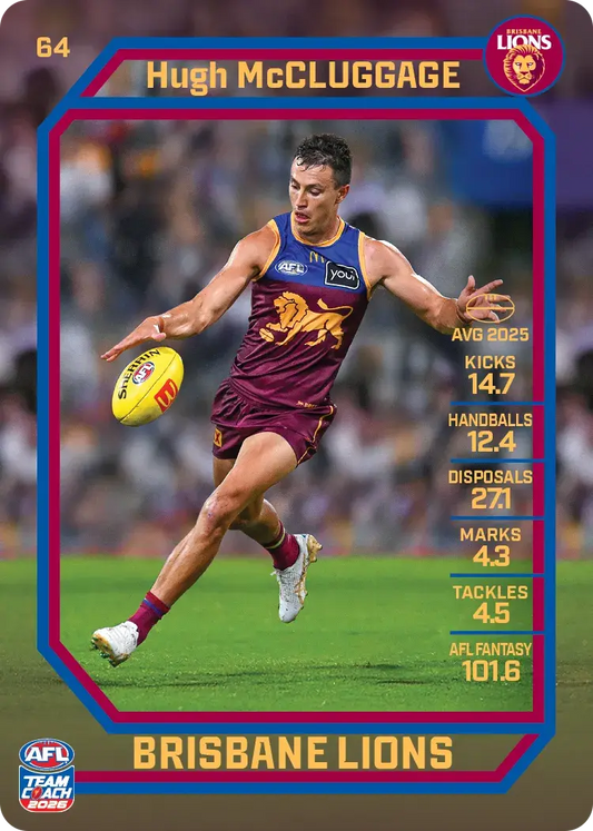 2026 Teamcoach AFL Base #64 Hugh McCluggage