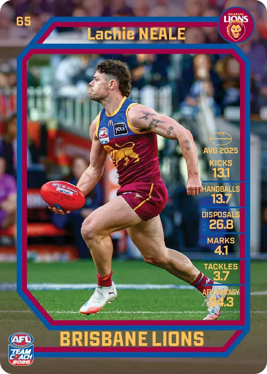 2026 Teamcoach AFL Base #65 Lachie Neale