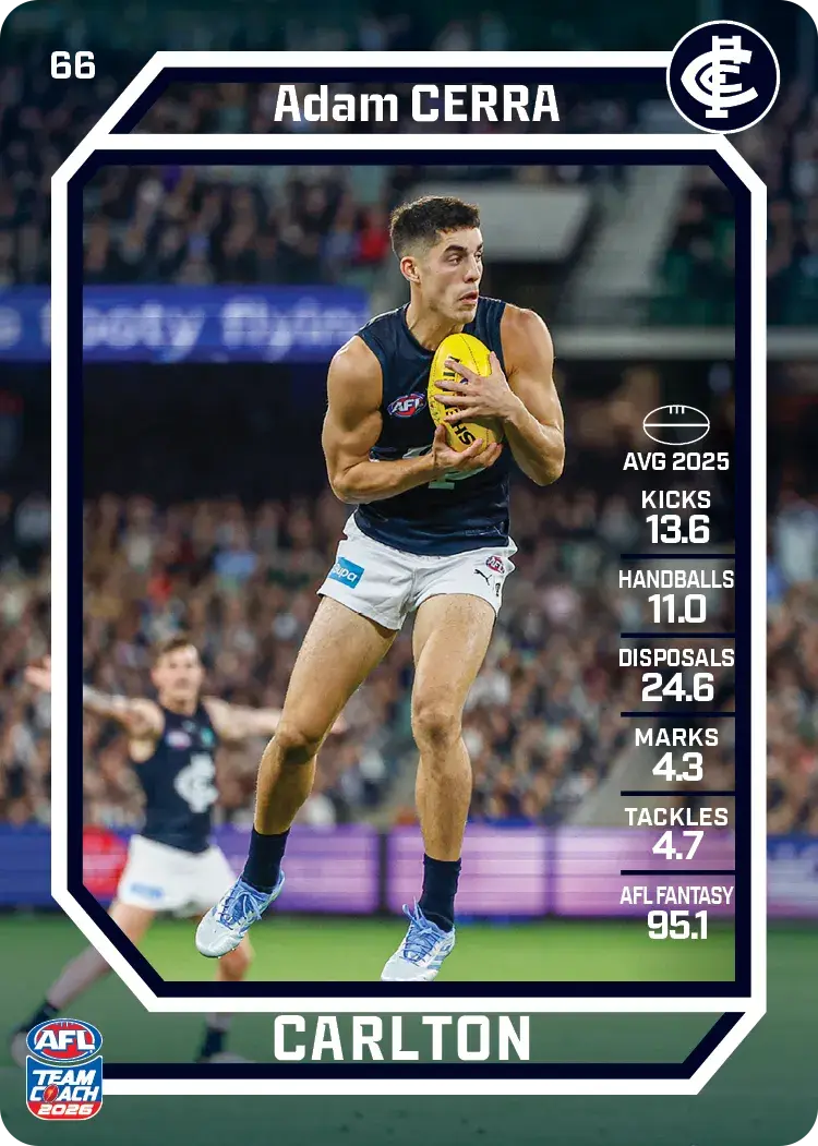 2026 Teamcoach AFL Base #66 Adam Cerra