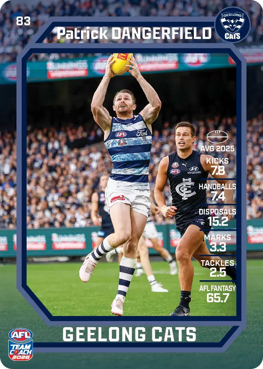 2026 Teamcoach AFL Base #83 Patrick Dangerfield