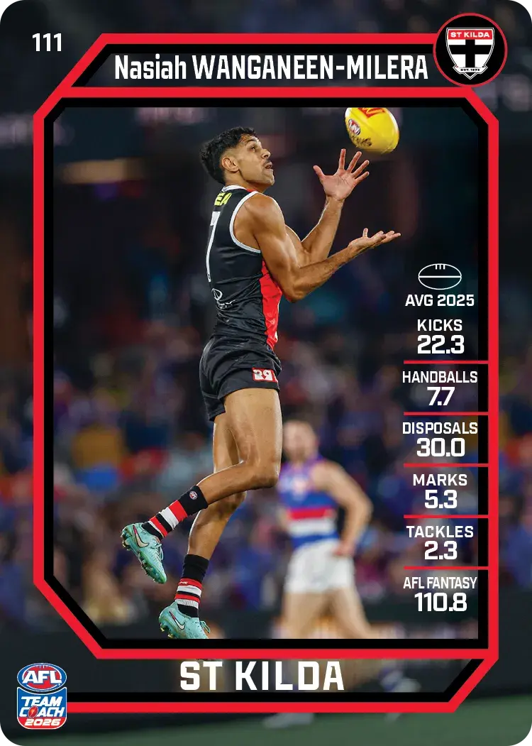 2026 Teamcoach AFL Base #111 Nasiah Wanganeen-Milera
