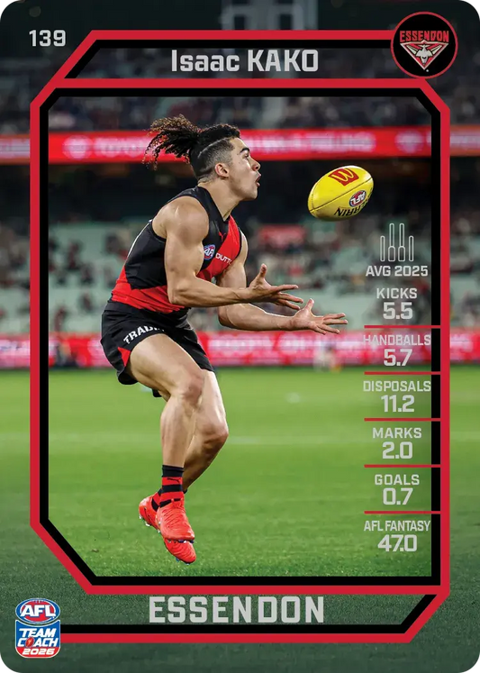 2026 Teamcoach AFL Base #139 Isaac Kako