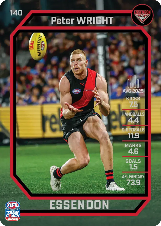 2026 Teamcoach AFL Base #140 Peter Wright