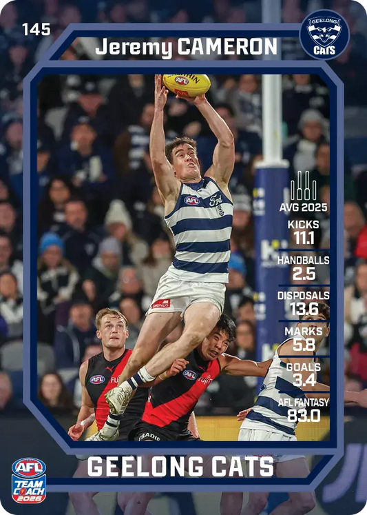 2026 Teamcoach AFL Base #145 Jeremy Cameron
