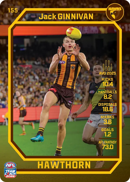 2026 Teamcoach AFL Base #155 Jack Ginnivan