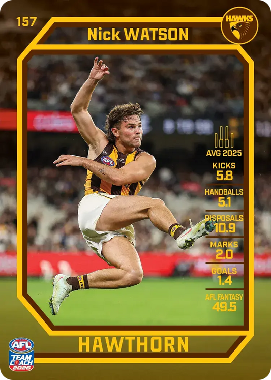 2026 Teamcoach AFL Base #157 Nick Watson