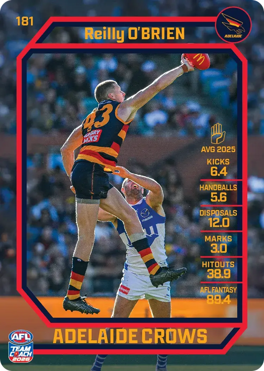2026 Teamcoach AFL Base #181 Reilly O'Brien